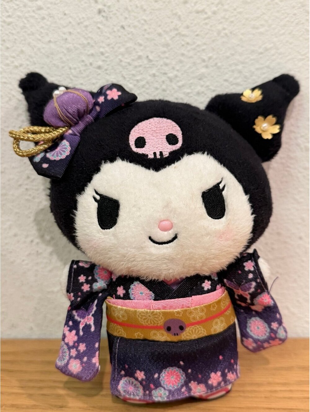 Kuromi Kimono Plush Keychain Charm
